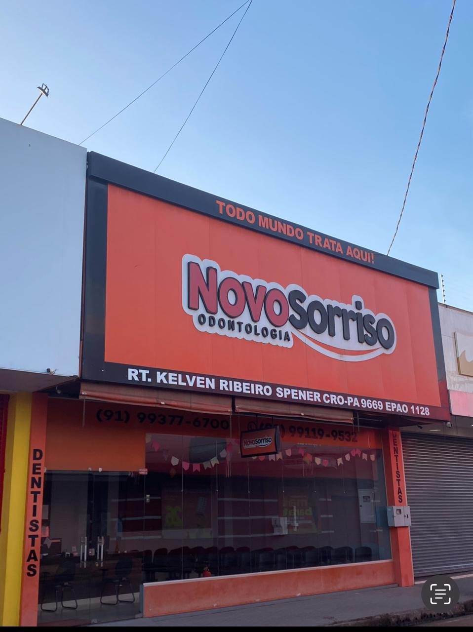 Fachada da unidade Novo Sorriso Tailândia I, em Tailândia/PA