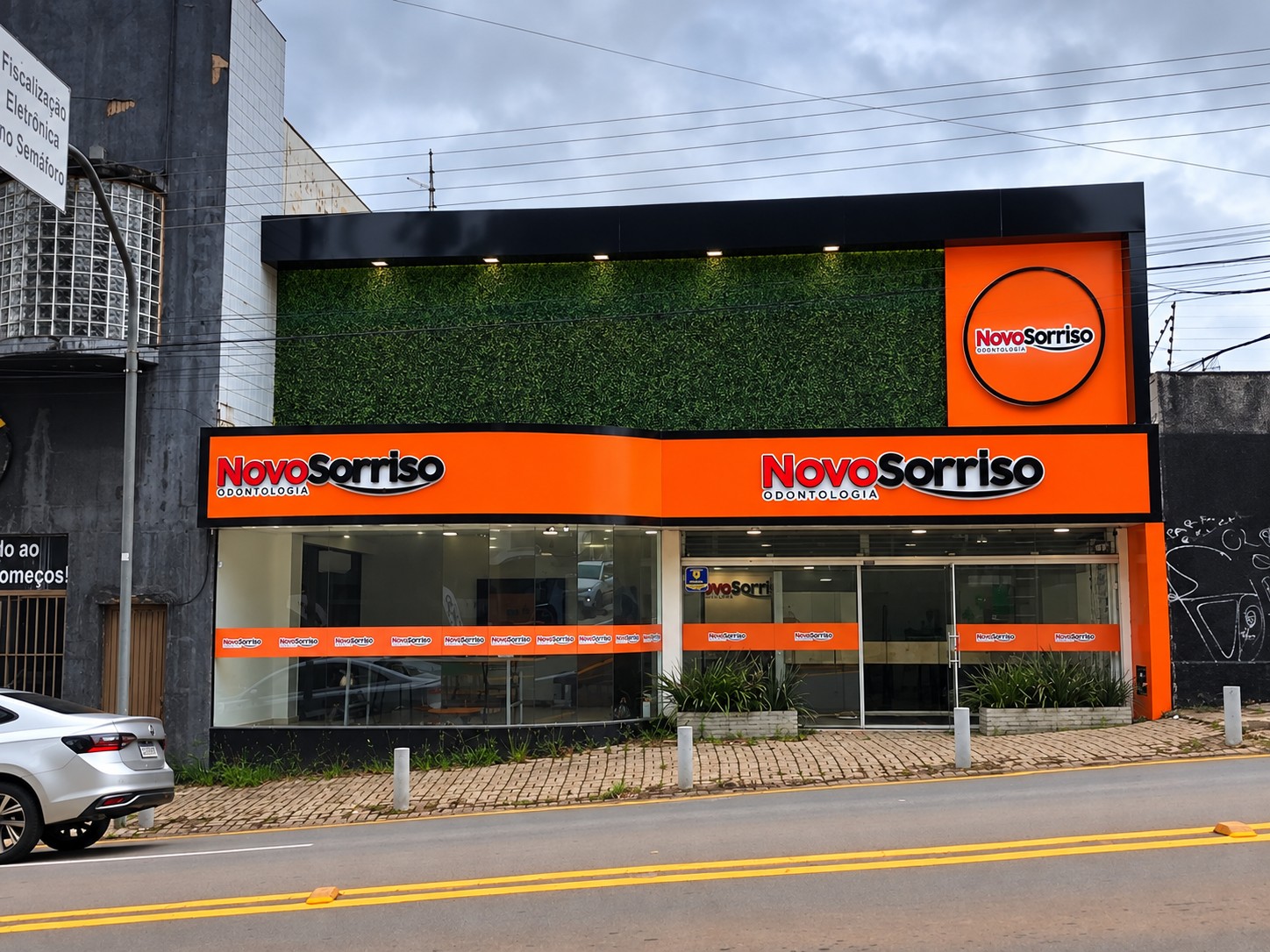 Fachada da unidade Novo Sorriso Anápolis, em Anápolis/GO